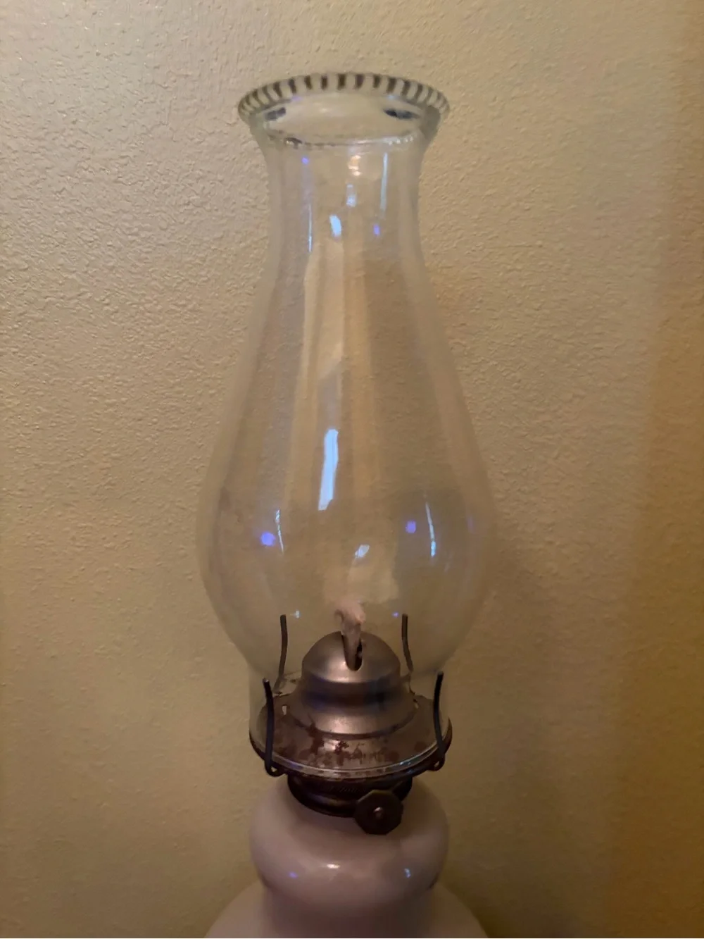 Vintage Kadaan Oil Lamp - Cream